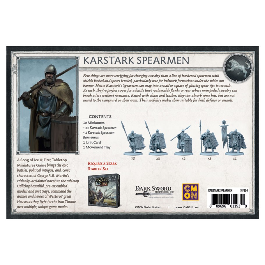 A Song of Ice and Fire : Tabletop Miniatures Game - House Karstark Spearmen